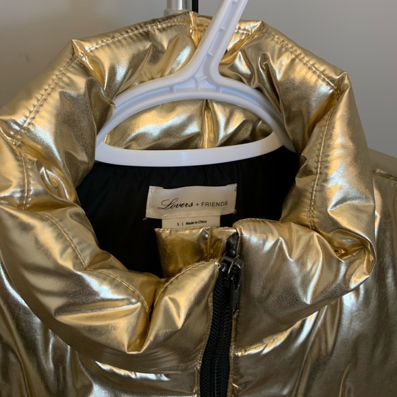 COPY - Lovers + Friends Ripley Puffer in Gold - Picture 2 of 8